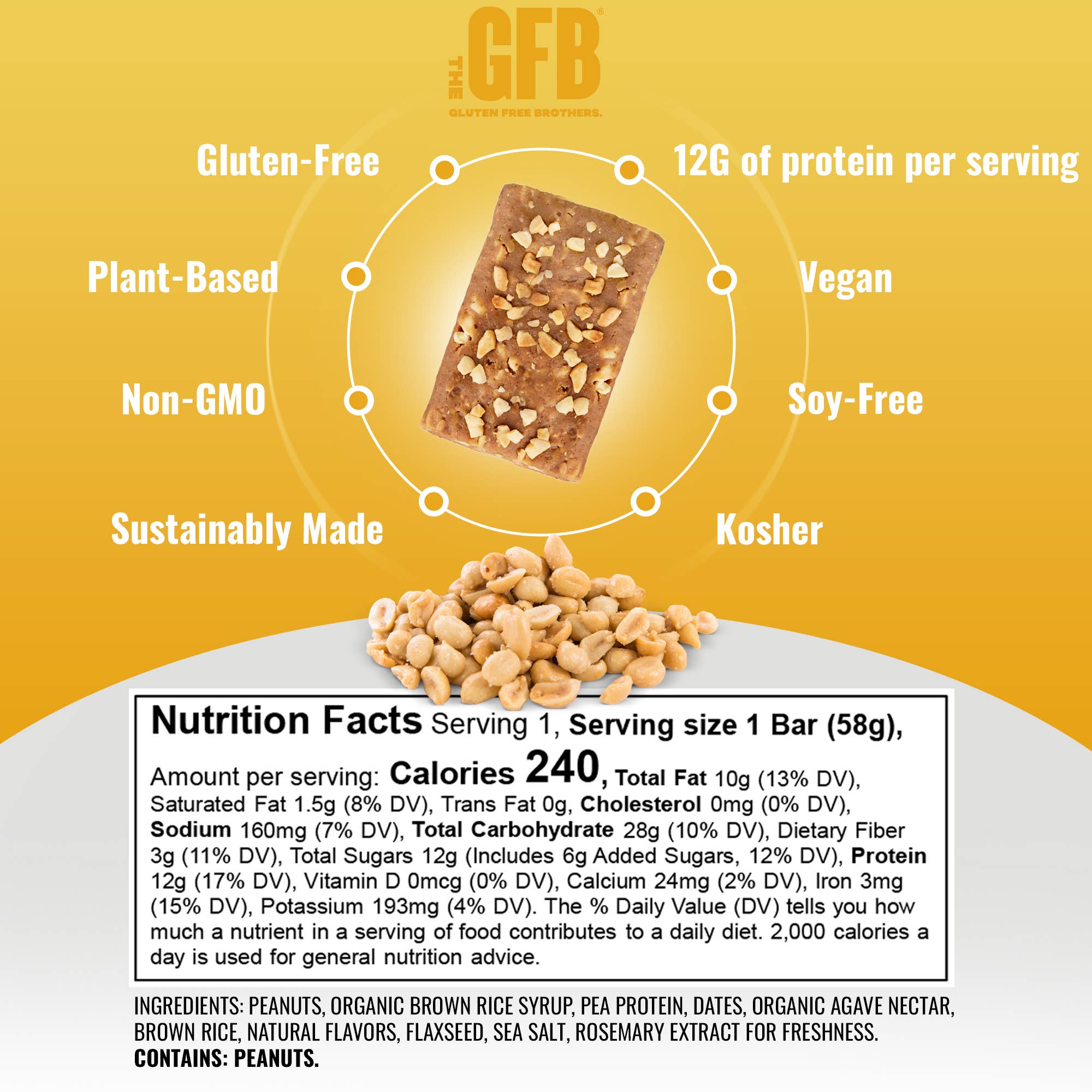 The GFB – wholesale Snack bar – Peanut Butter Protein Nutrition Snack Bar3
