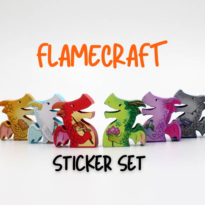 FlameCraft Sticker-Set für den Großhandel von Meeple Stickers