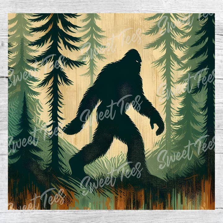 Bigfoot Sasquatch Forest Tumbler Sublimation Transfer for wholesale by Sweet Tees