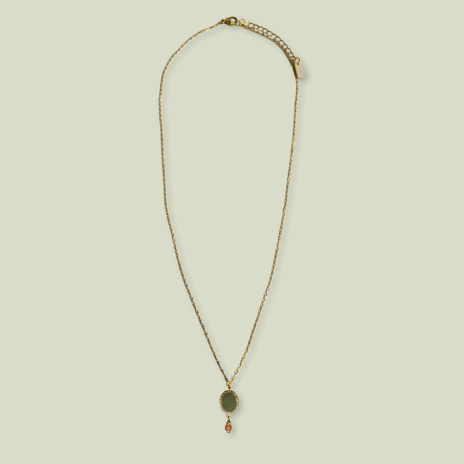 Jazu Jewellery - Wholesale Pendant/Charm Necklace - Nona necklace with enamel oval stainless steel pendant9