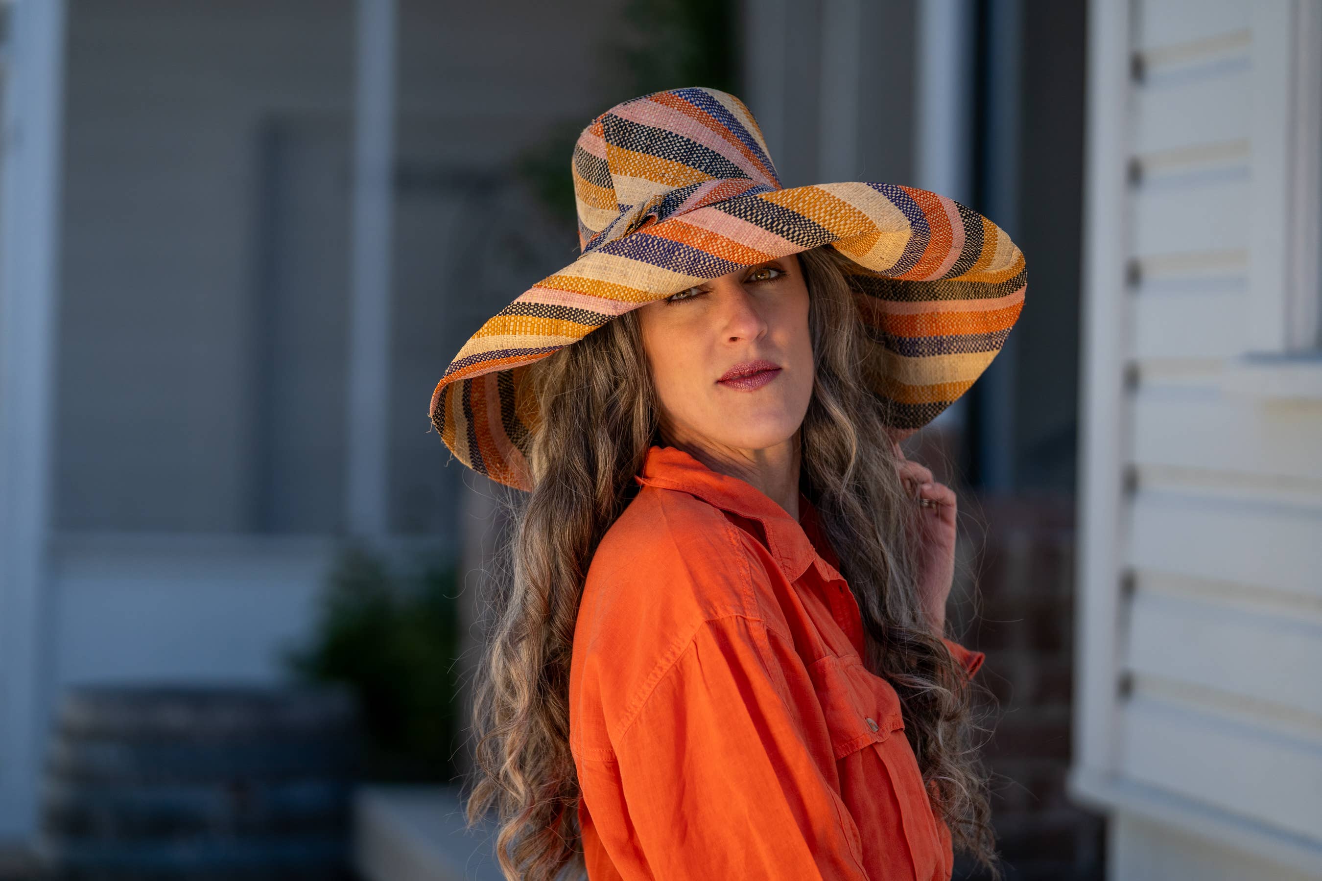 Shebobo - Vente Chapeau de paille – femme - Chapeaux de paille Shebobo Monica à larges bords rayés 13 cm et 18 cm pliables72