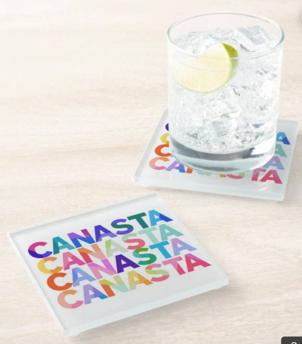 Resinate By KS / by KRISTIN SMITH - Wholesale Coasters - Canasta Canasta Canasta Art Coaster Set