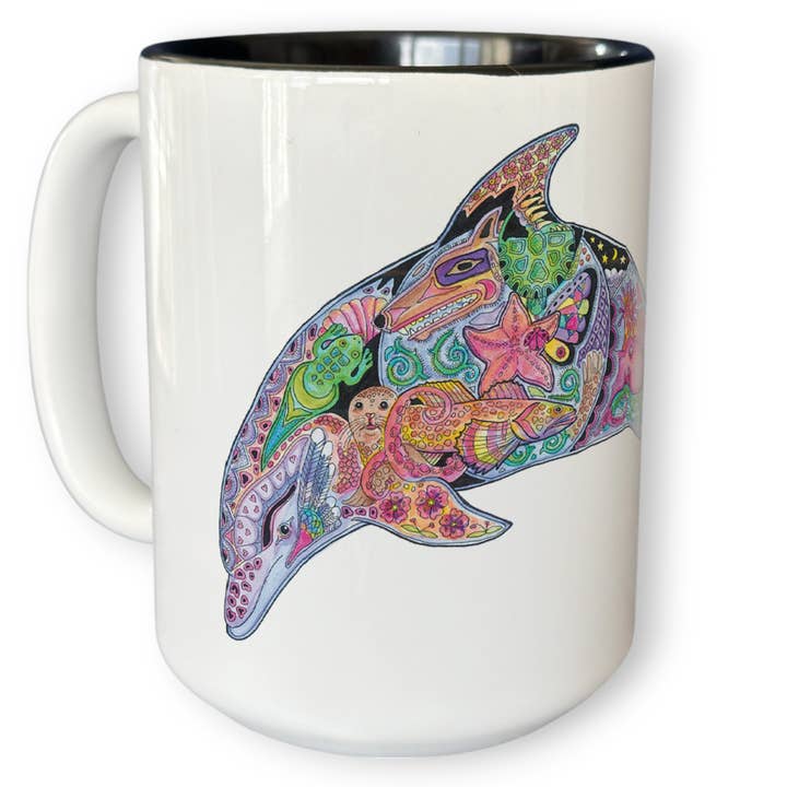 Dolphin 15 oz Mug for wholesale by EarthArt International
