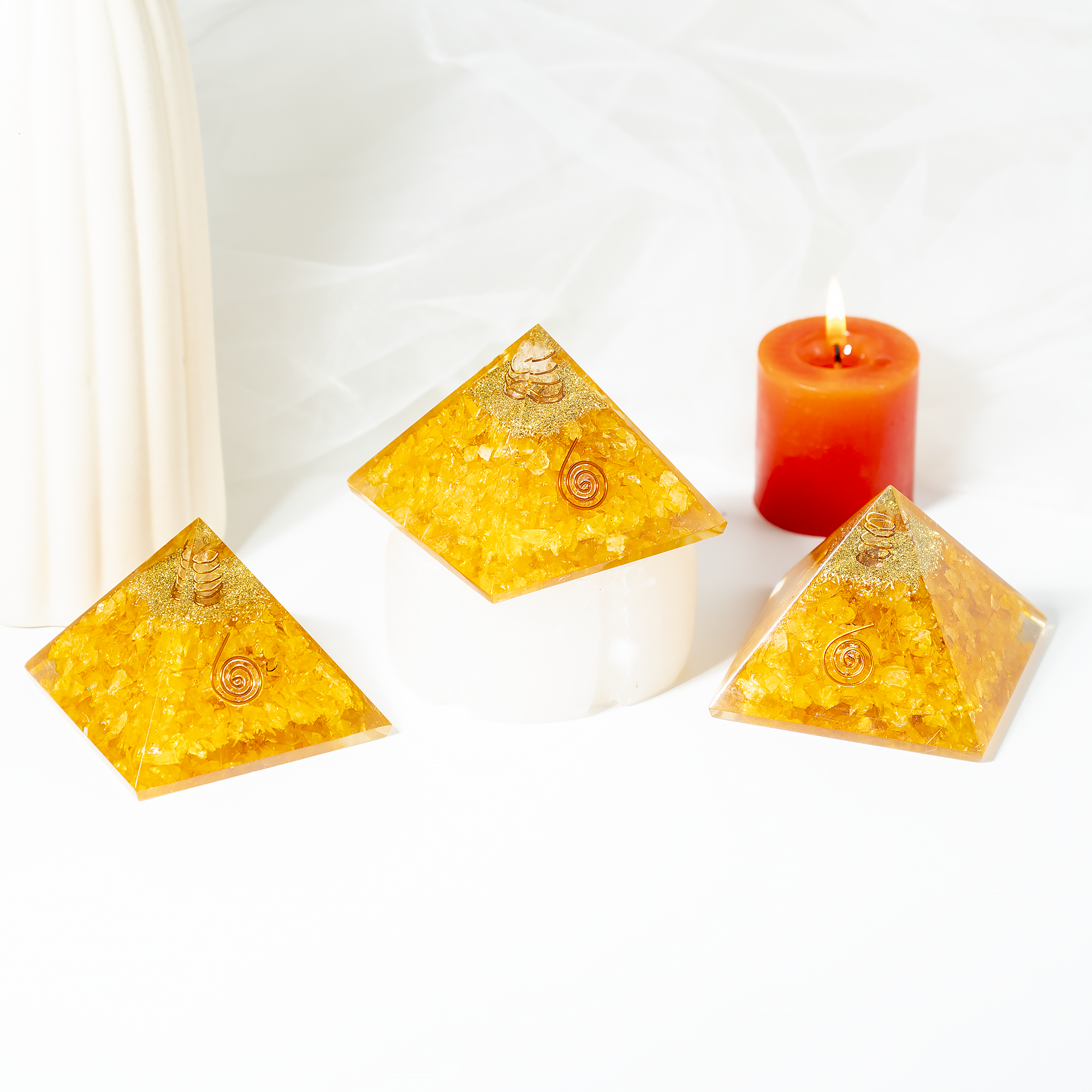 Soothing Crystals - Wholesale Spiritual Stone/Crystal - Orgone Pyramid | Citrine Pyramid | Crystal Energy Pyramid5
