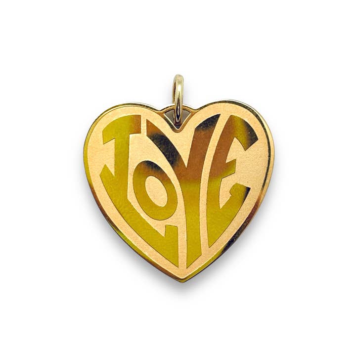Shiver + Duke - Wholesale Individual Charm/Pendant - Love Heart Matte Pendant - S+D Charm BAR