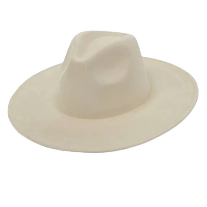 AdornWise - Wholesale Cowboy Hat - Women's - Vegan Suede Cowboy Hat - Flat Brim, Adjustable Fit