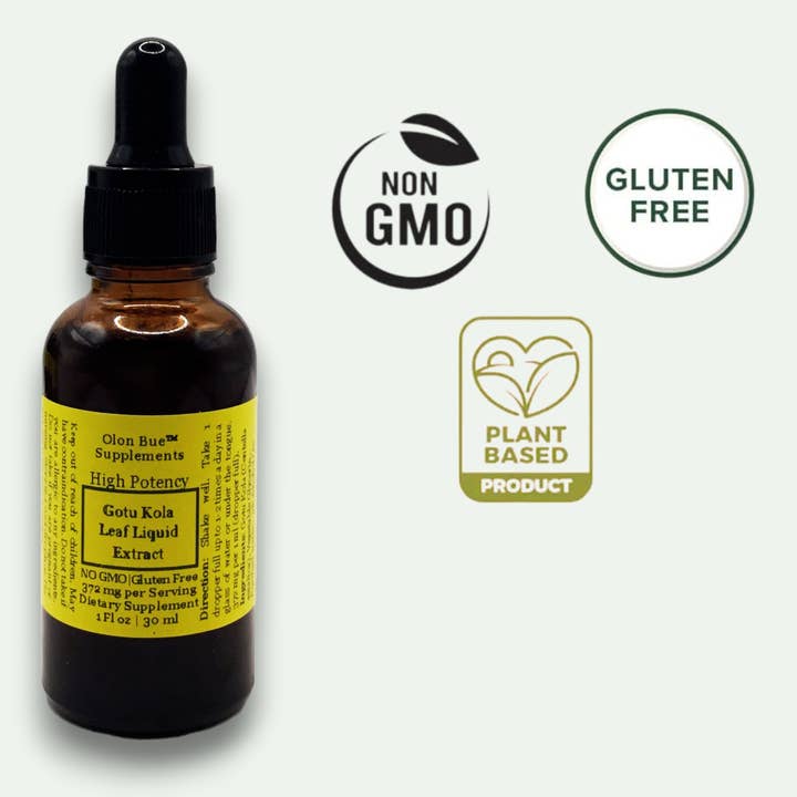 Olon Bue - Wholesale Tincture - Gotu kola (Centella asiatica) Extract Drops 1oz 4