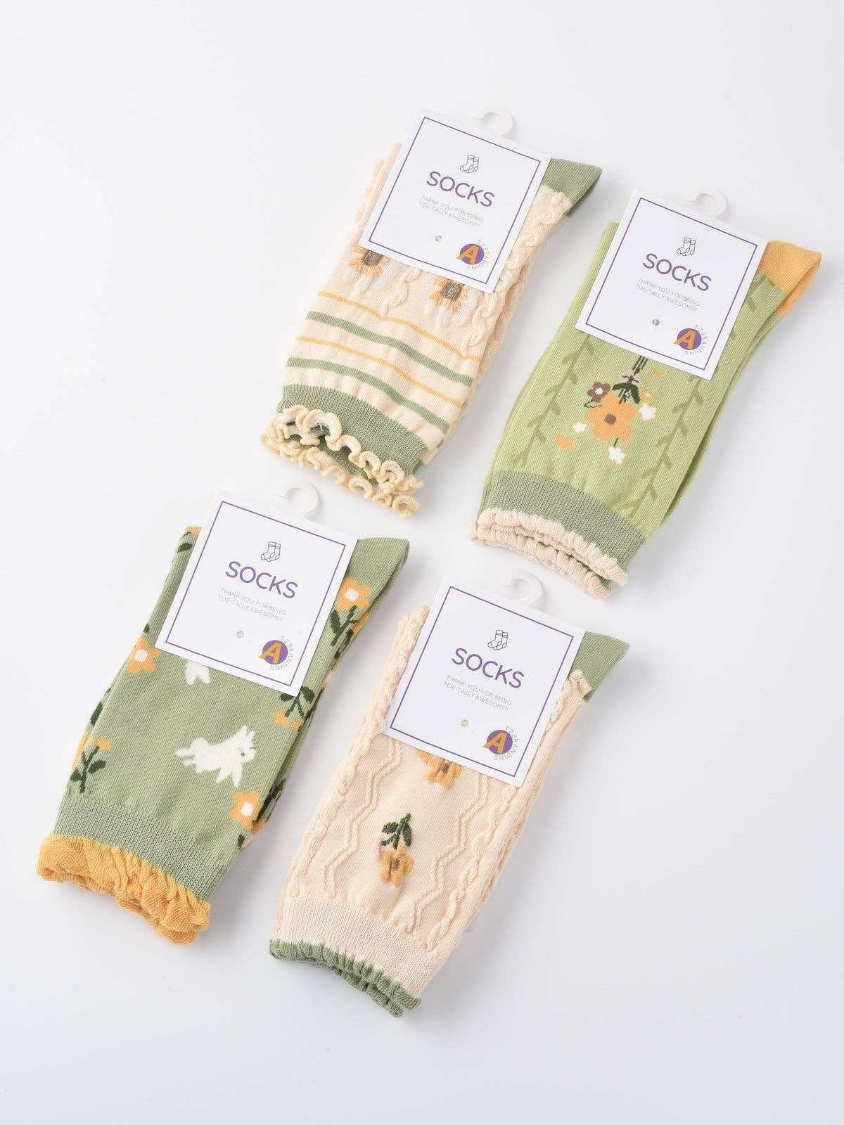 Funkyrel® Atzbranding Limited - Vente Chaussettes – femme - Rufia - Chaussettes mi-mollet femme série verte6