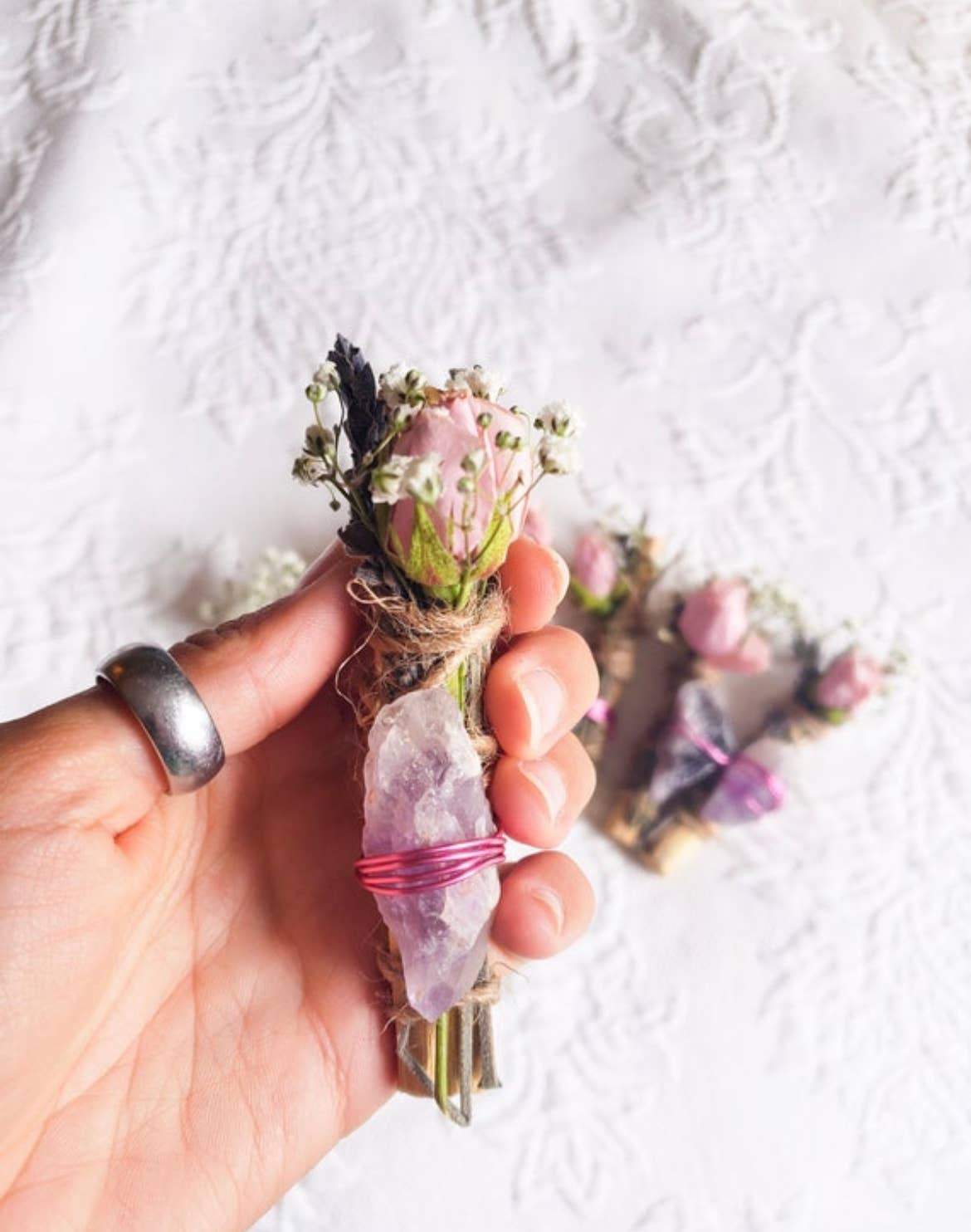 CharlieHaze - Wholesale Sage Bundle - Amethyst, Lavender, Rose and Palo Santo Smudge stick1
