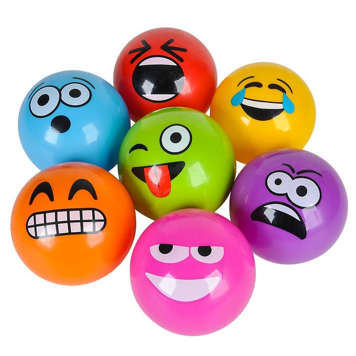 La Luna Bella - Toys - Wholesale Classic Toy - Kids - 5" EMOTICON VINYL BALL (100/CS) LLB kids toys