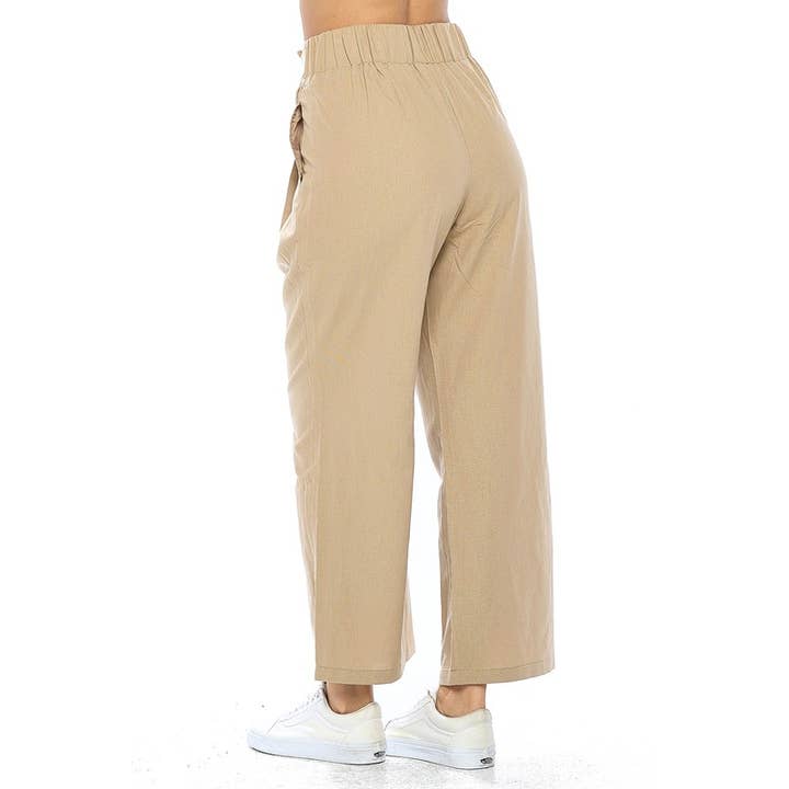 Calças de perna larga com cinto Eclipse por atacado de Ci Sono by Cavalini