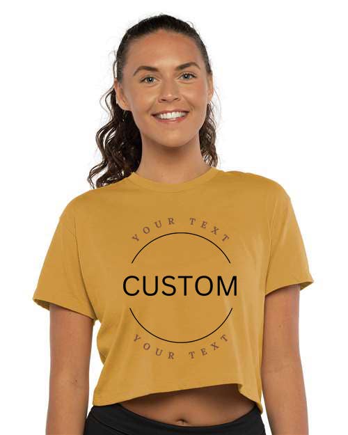 One Nine - Wholesale Screen Printed T-Shirt - Women's -  Custom Text Cropped T-Shirt 8