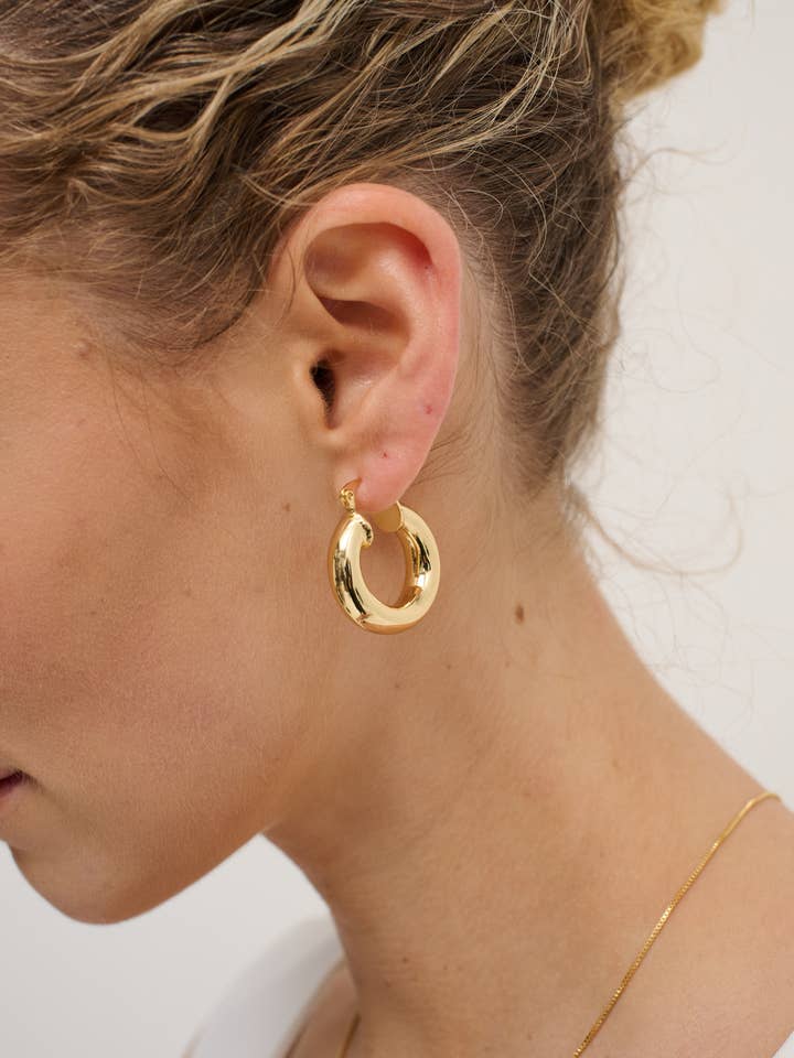 Vanya 18K Gold Plated Hoop Earrings for wholesale by Angels Whisper Accessories