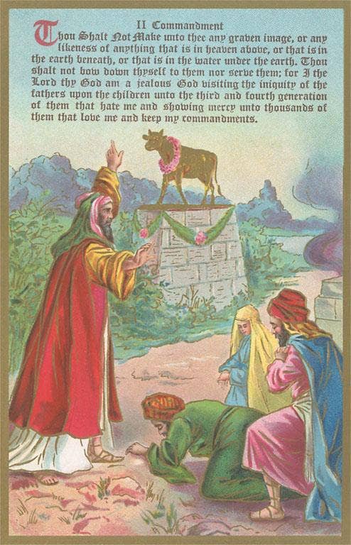 Found Image Press - Wholesale Art Print - Art Print RG-85 Second Commandment Illustration0