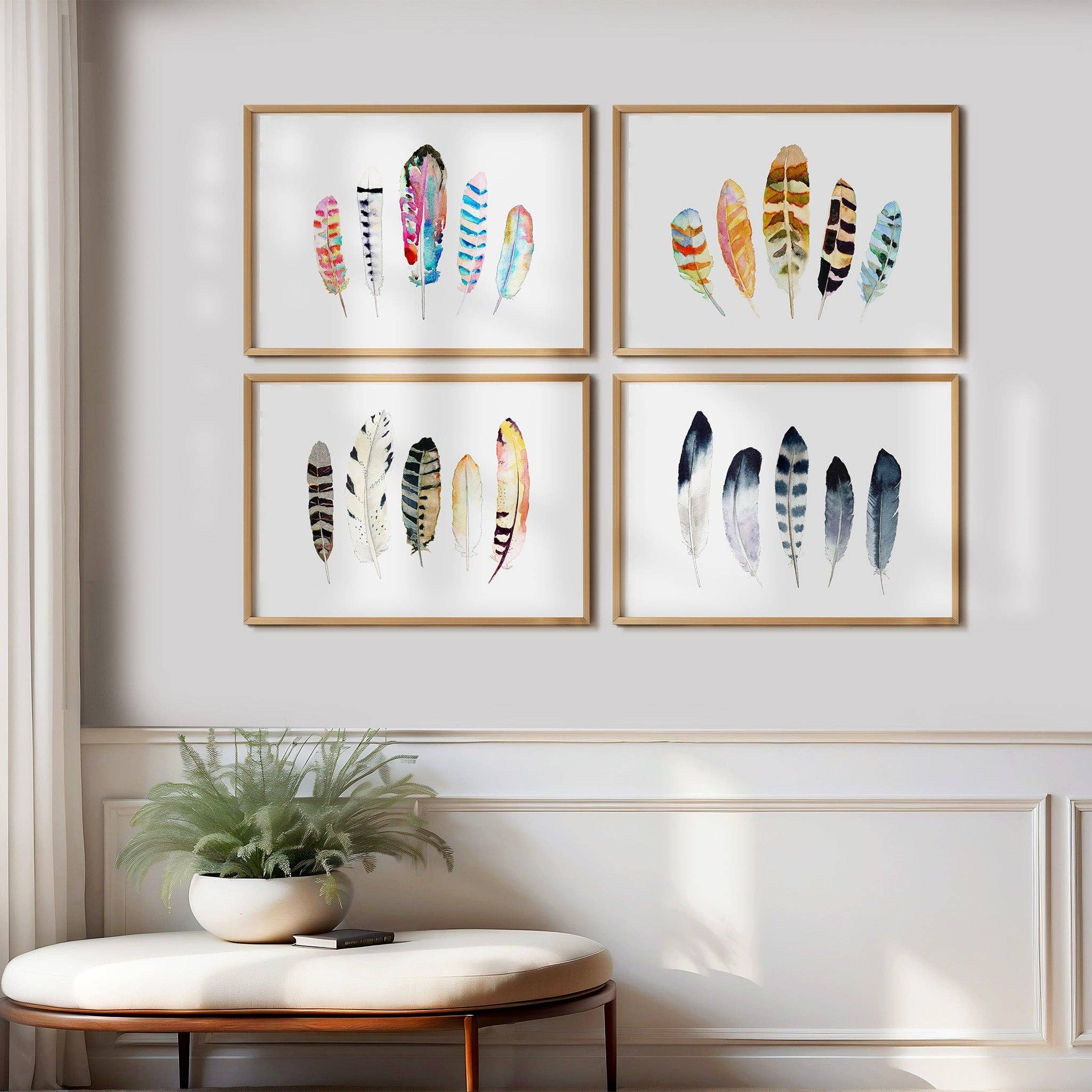 Snoogs & Wilde Art – wholesale Art print – 5 Feathers No. 52