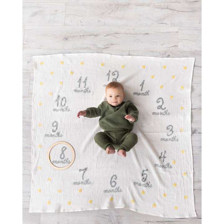 Pearhead - Wholesale Milestone Blanket - Kids & Baby - Hello World Milestone Blanket & Prop8