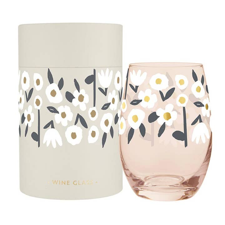 Gold Foil Stemless Wine Glass - Flowers for wholesale by Santa Barbara Design Studio by Creative Brands