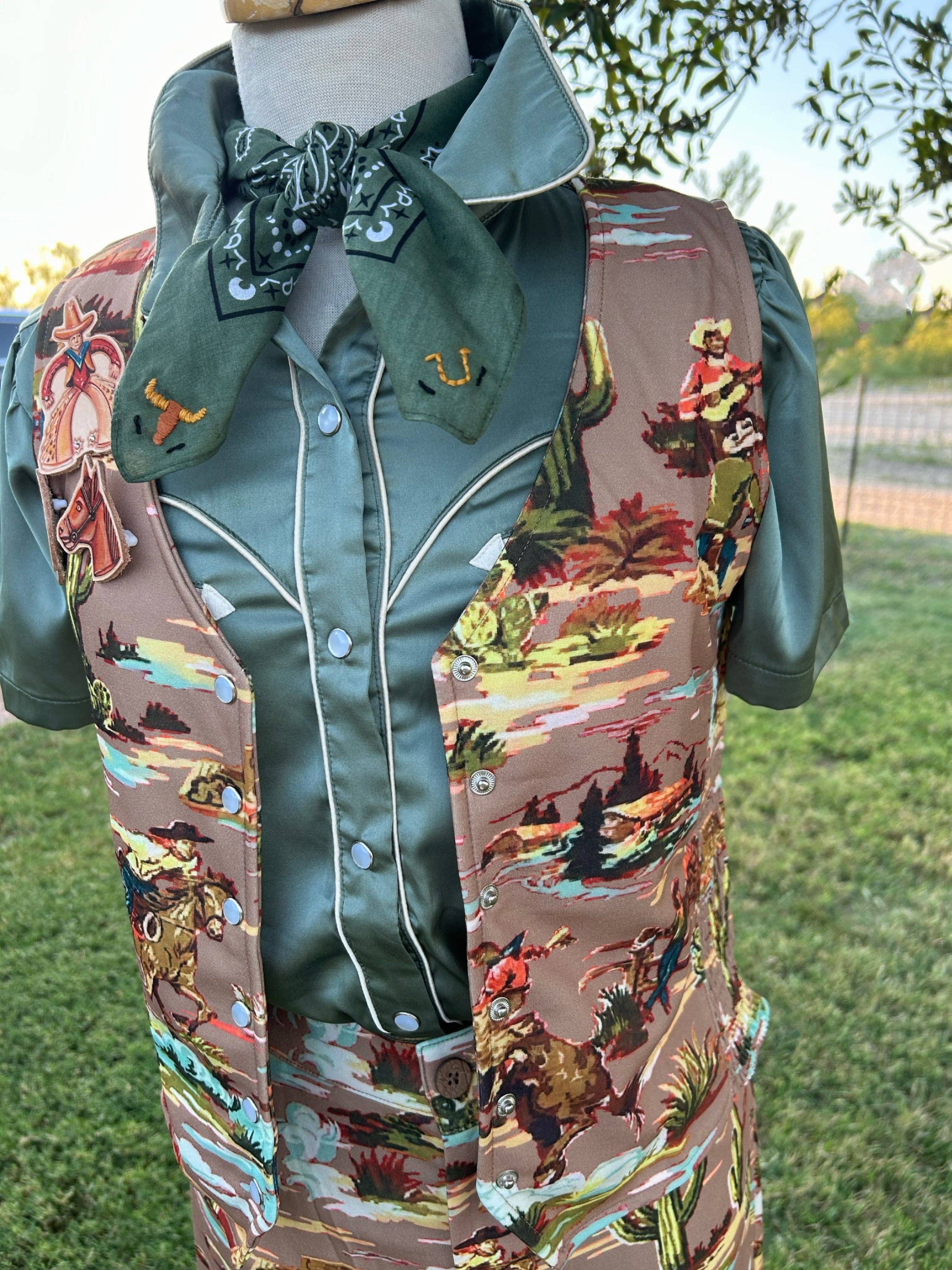 Pradera - Purveyors of the West – wholesale Bandana - Unisex – Broderad rund bandana1