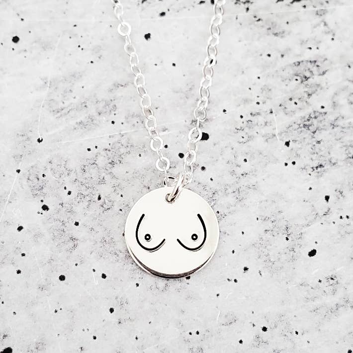 Salt and Sparkle – Colar pingente/pendente por atacado – Colar Disco Boobs Circle6