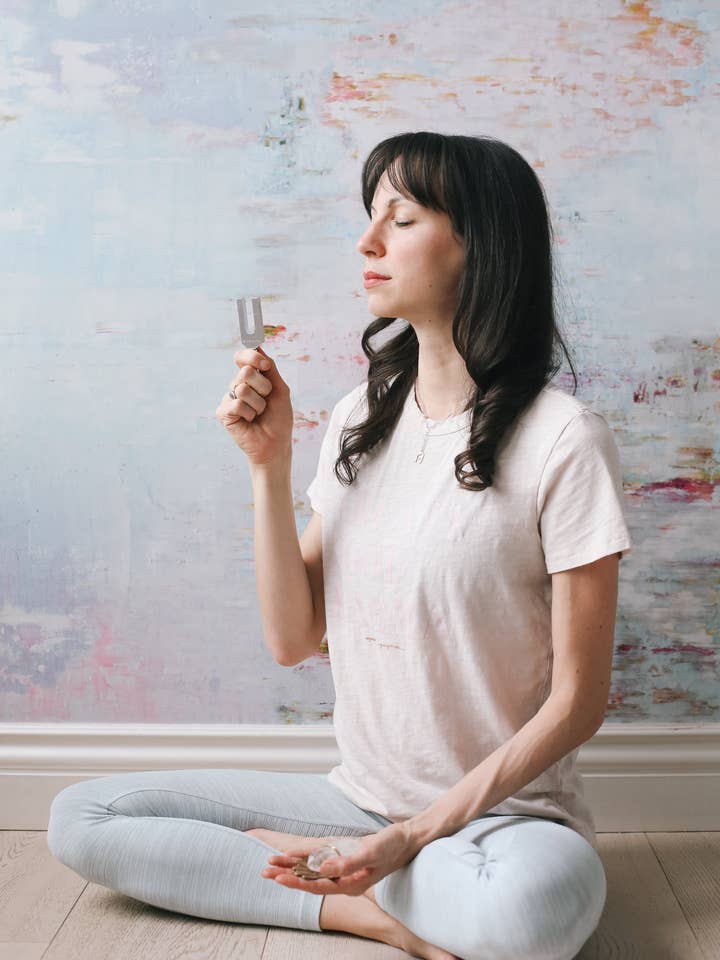 Kit de Cristais para Cura Sonora - Diapasão - Quartzo Rosa por atacado de Ariana Ost