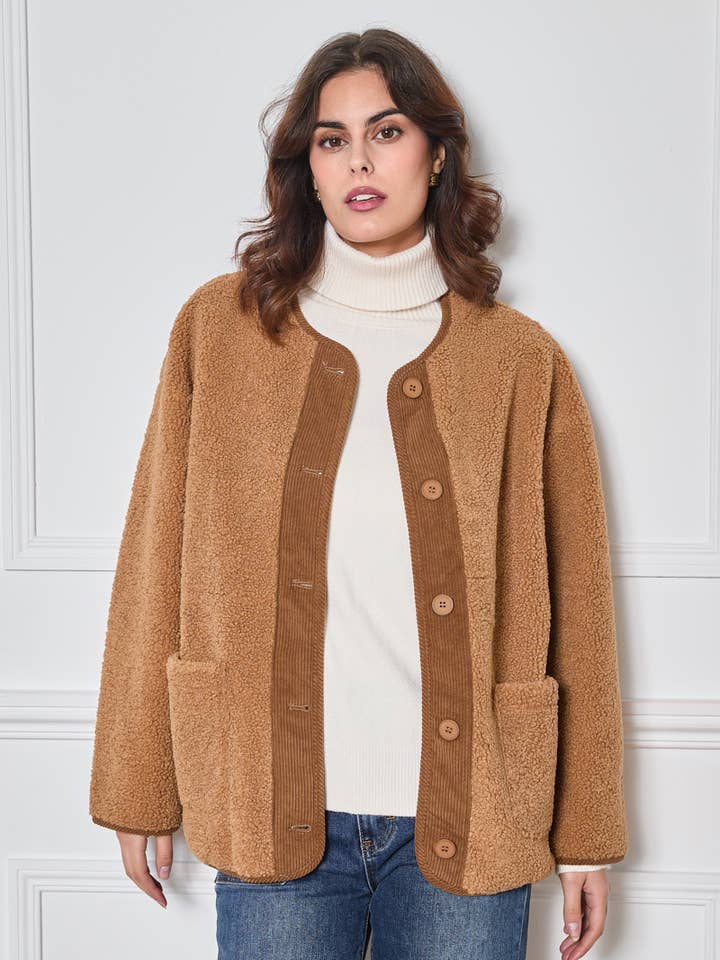 Cozy Buttoned Jacket and other Purchase Wholesale teddy jacket. Free Returns & Net 60 Terms on Faire trending on Faire.