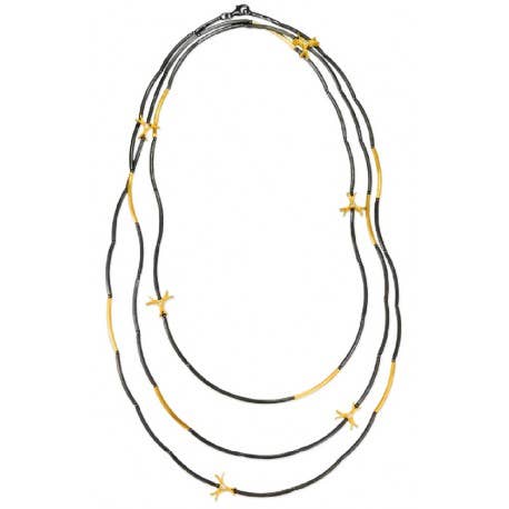 Lang multi-stjerne halskæde for engroshandel hos Korczynski Design Jewellery