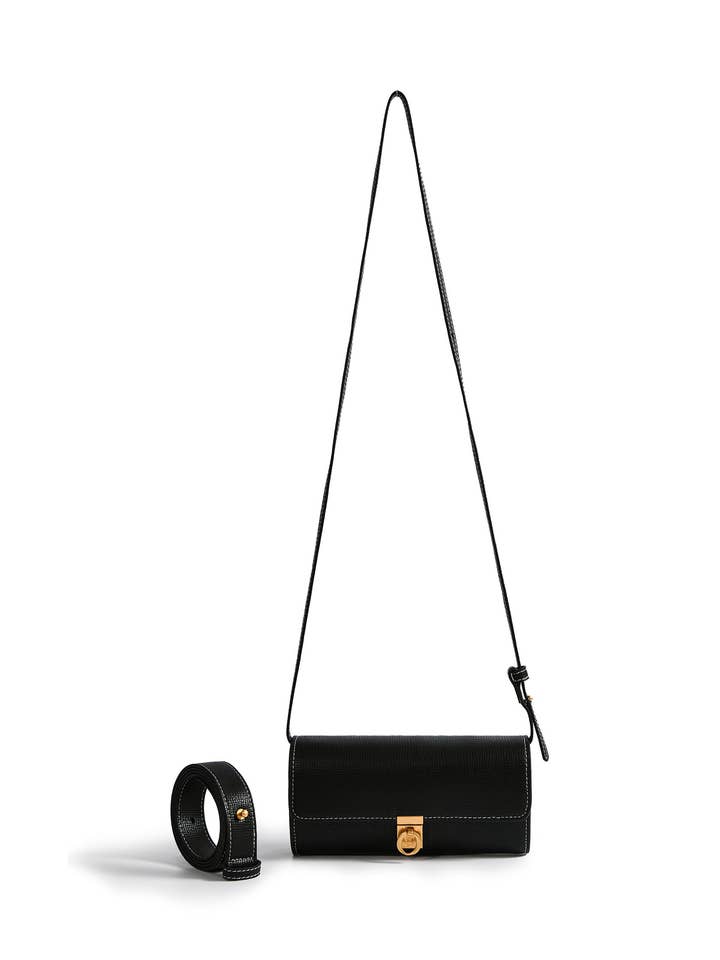 Aria 3-Wege-Umhängetasche mit umwandelbarem Gürtel, Schwarz für den Großhandel von Bob Ore Blue Collection