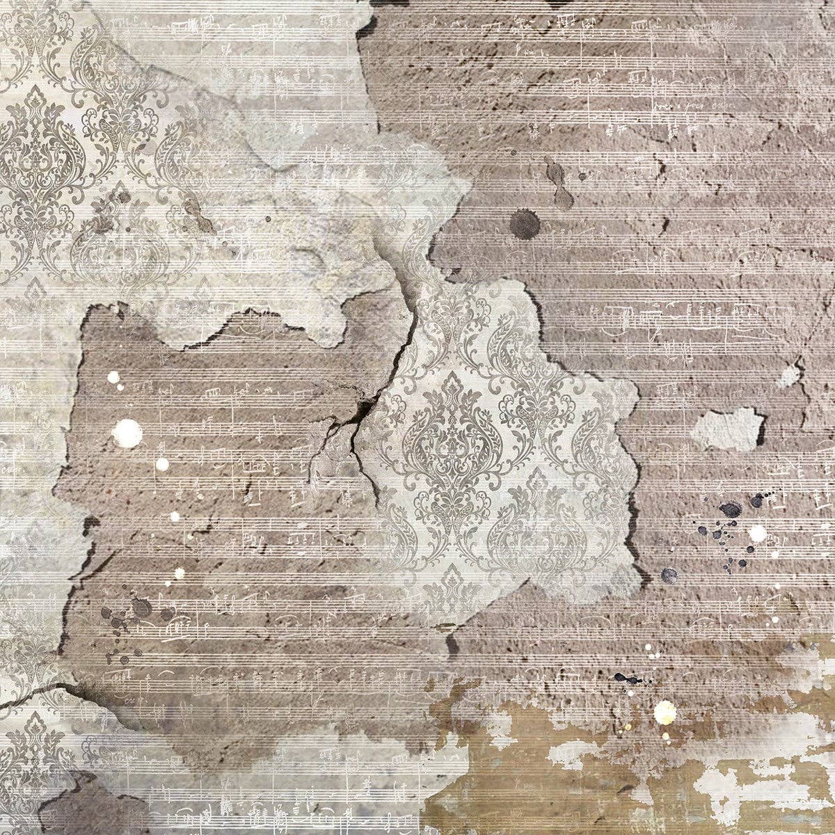 Ecstasy Crafts Distributing - Wholesale Scrapbook - Ciao Bella Cygne Noir Paper Pad 12x12 12/Pkg14