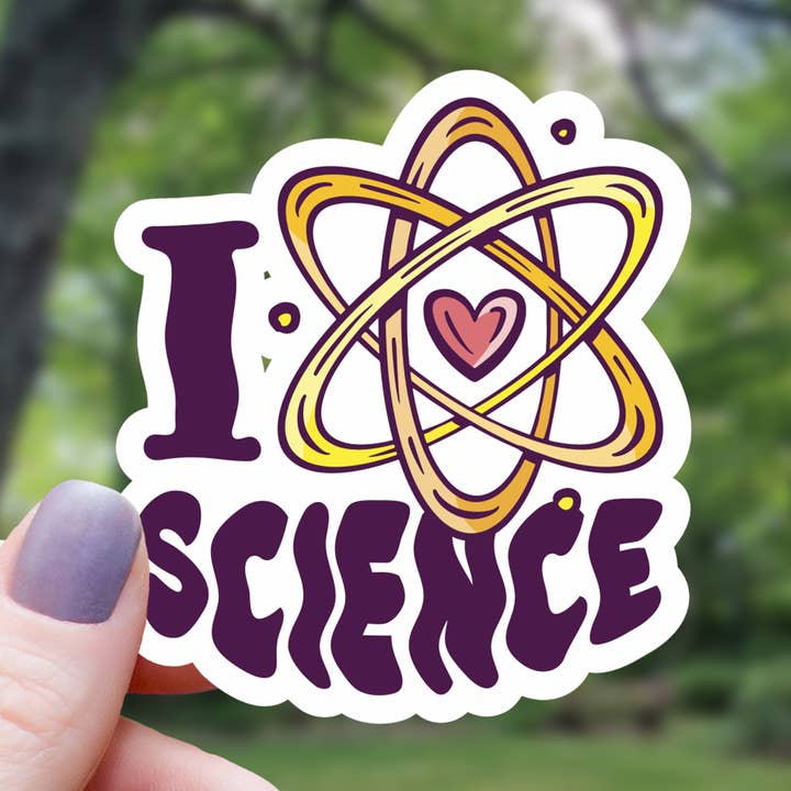 I Love Science STEM Sticker - 3" for wholesale by Mimic Gaming Co
