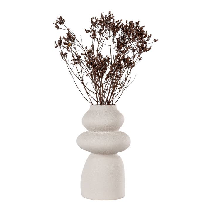 Beige Vase Beige. Round. Ø14.5x26.5 cm for wholesale on Faire3