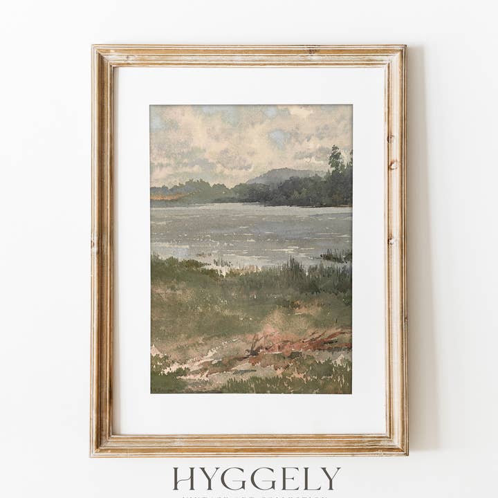 Pastell akvarelltryck | Kustnära nautisk dämpad konst L199 för wholesale av Hyggely