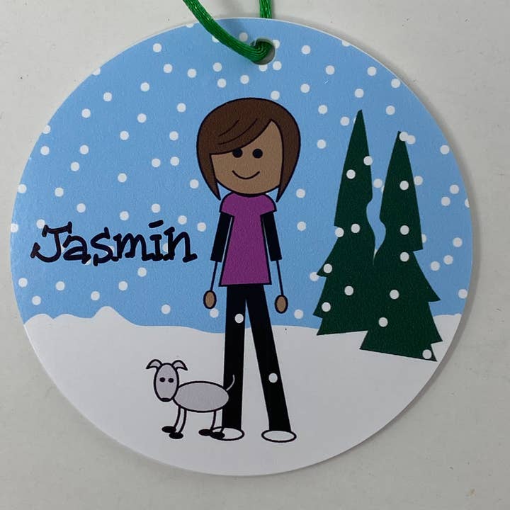 Girl with Dog (Brown) for wholesale by The Polka Dot Box