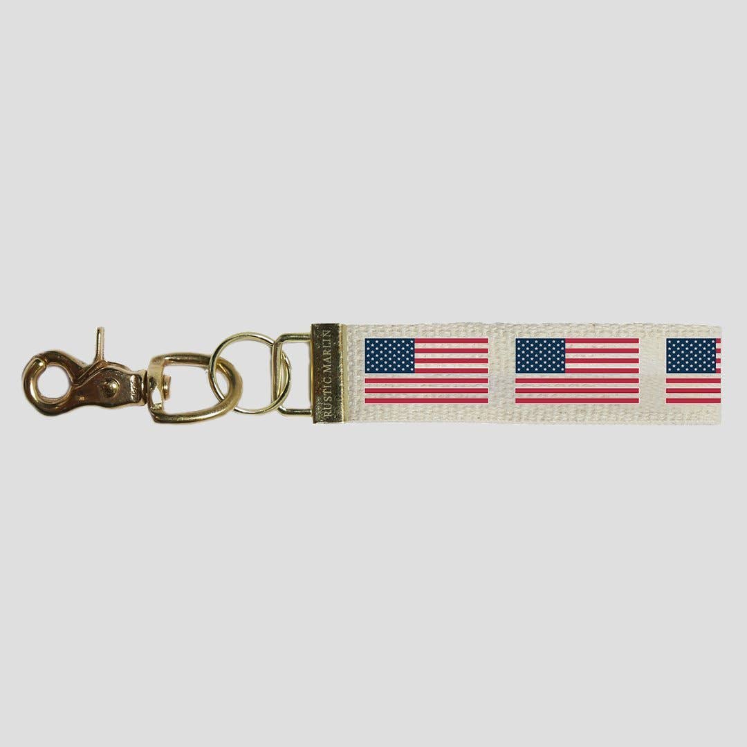 Rustic Marlin - Wholesale Keychain - Unisex - 50 Stars Flag Keychain1