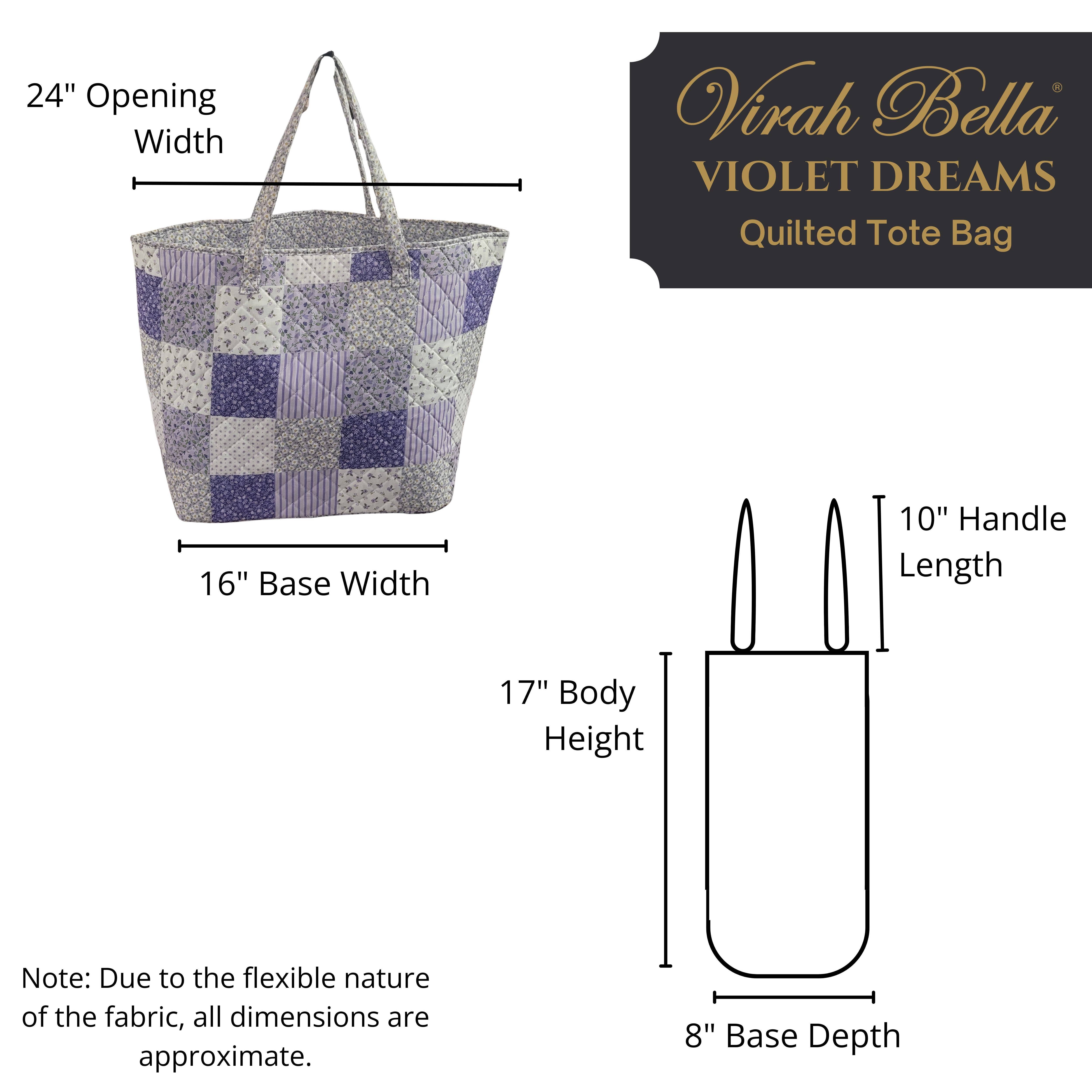 Duke Imports - Wholesale Tote Bag - Women's - "Violet Dreams" Designer Quilted Tote Bag2