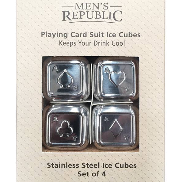 Men's Republic - Wholesale Drink chilling cubes - Men's Republic Playing Card Suits Ice Cubes - 4 Pieces Stain1