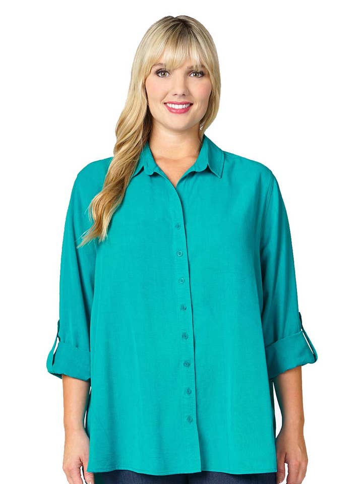Tianello TENCEL™ Plus Sized "Loving" Blouse for wholesale by Tianello