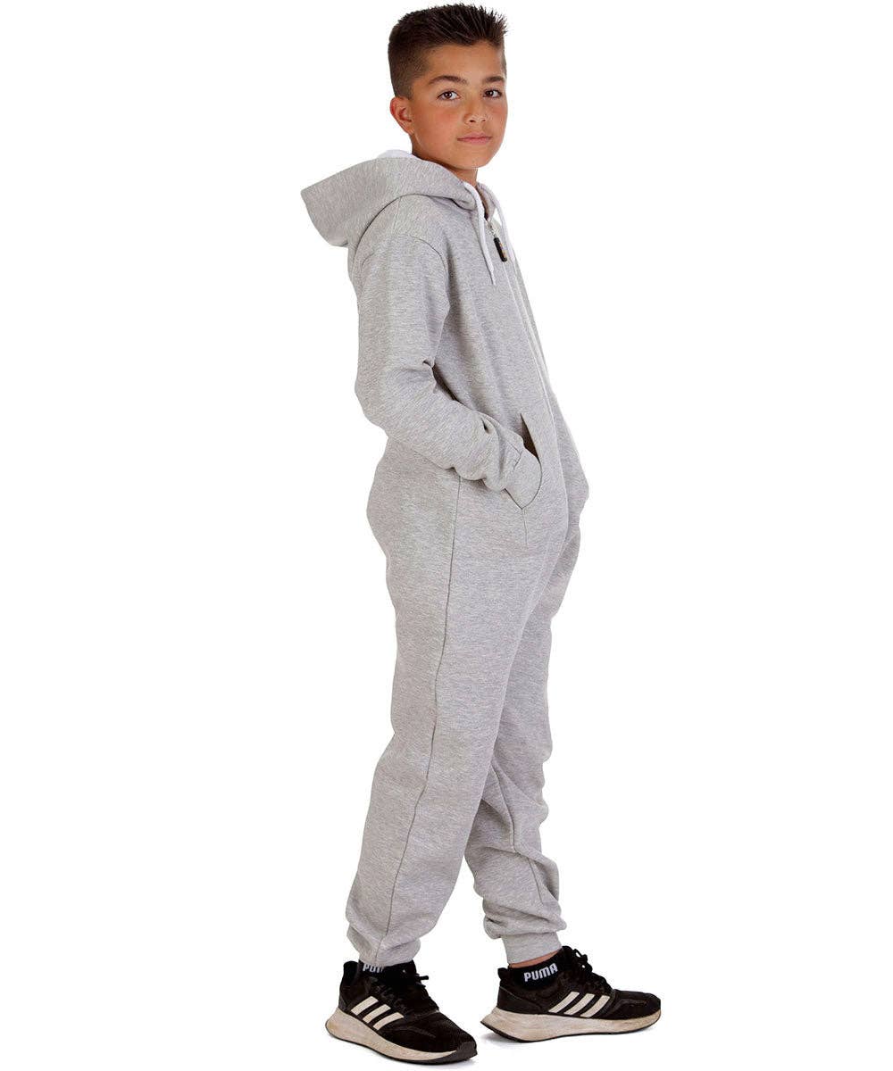 Trendy Toggs Kids Oxford Grey Zip Up Onesie for wholesale on Faire2