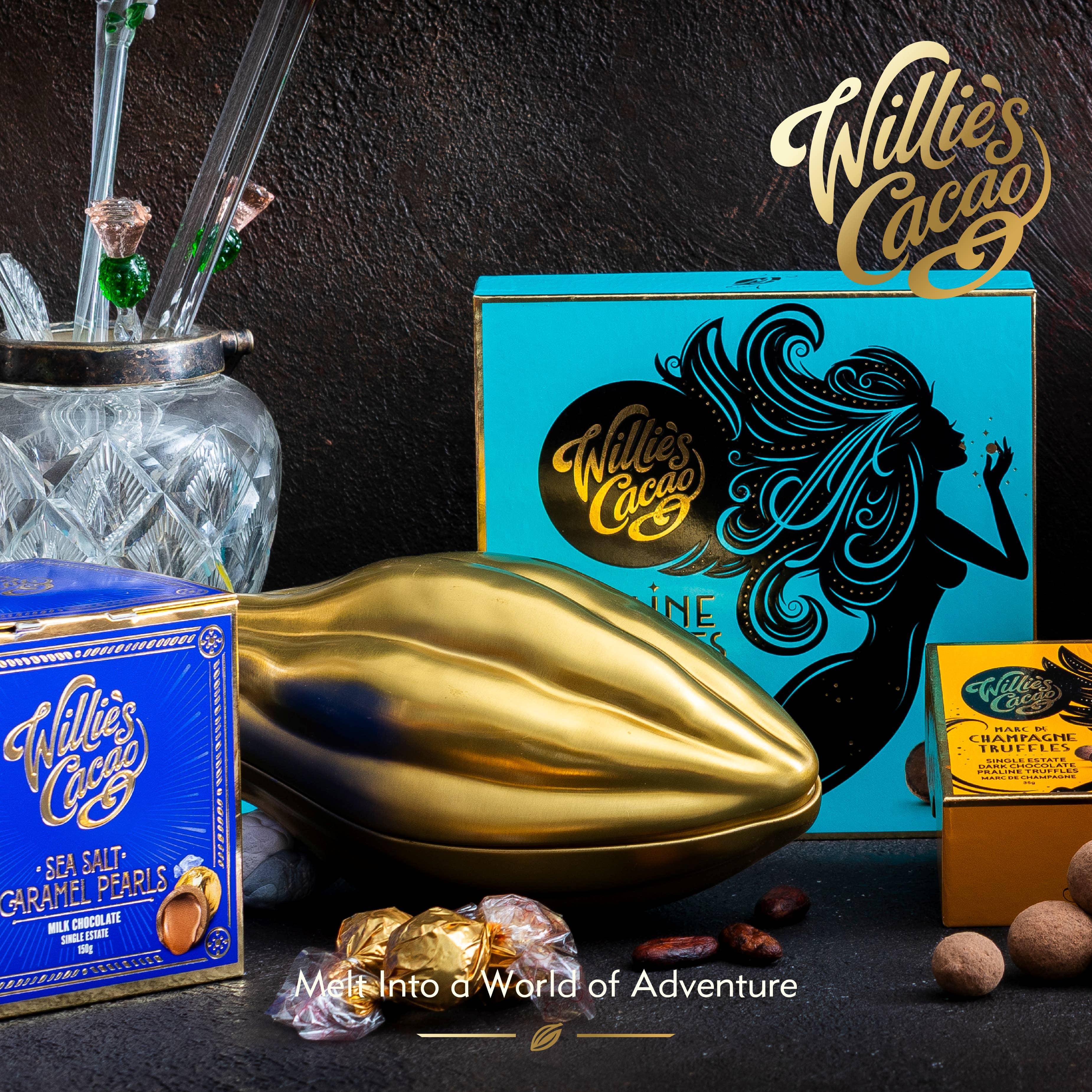 Willie's Cacao – wholesale Chocolate bar – Sea Kissed Almond. Milk chocolate w. almonds & sea salt 50g 5