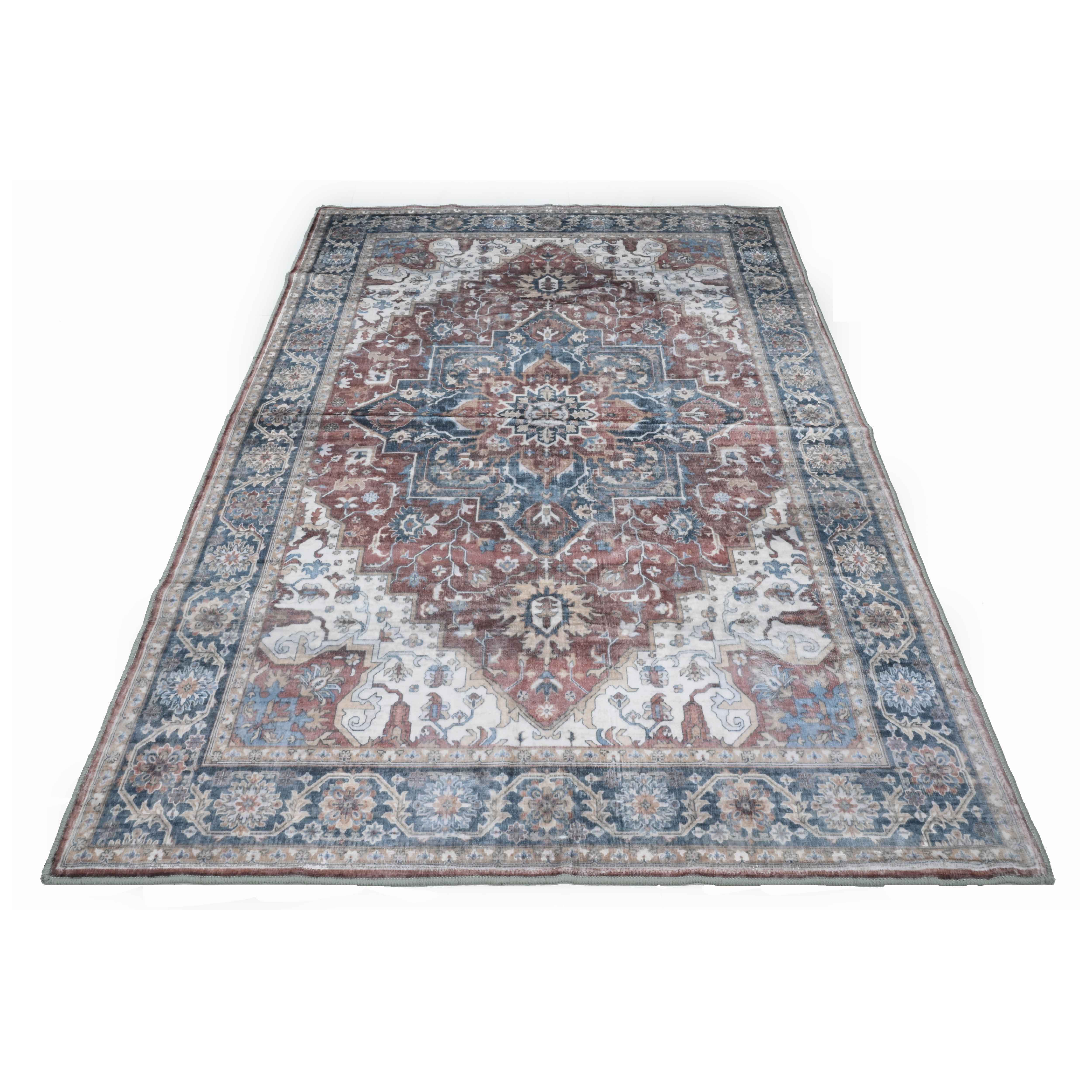 Bed Bath Fashions - Wholesale Area Rug - Bibb Home Washable Flannel Printed Accent Rug with Latex Bac35