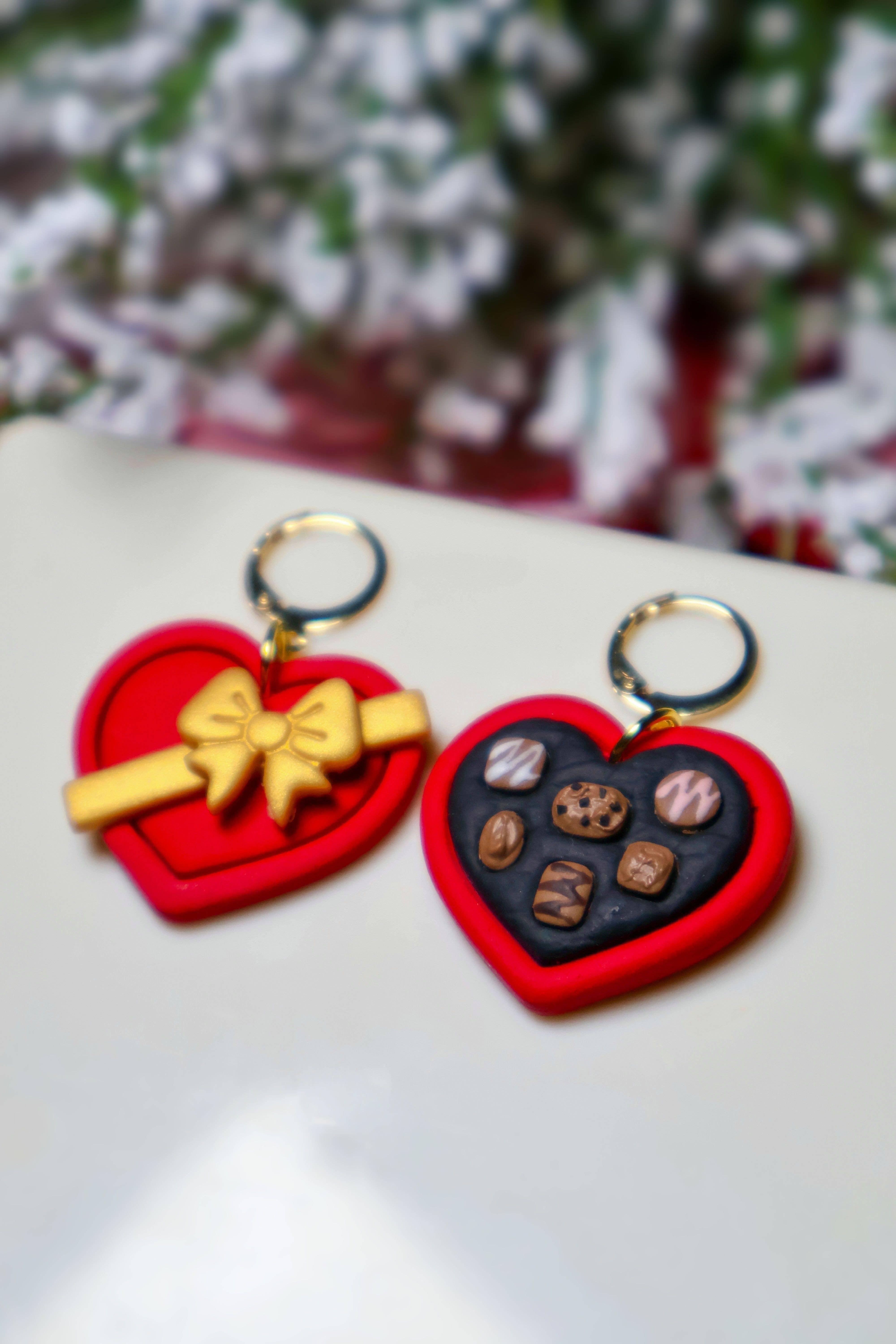 Ivy Lane Clay Co. - Wholesale Dangle Earrings - Valentine's Box of Chocolate Earrings1