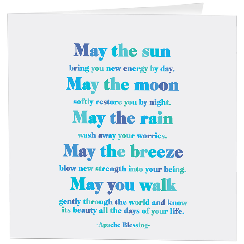 Quotable - Wholesale Everyday Greeting Card - Cards - D137- May The Sun (Apache Blessing)0