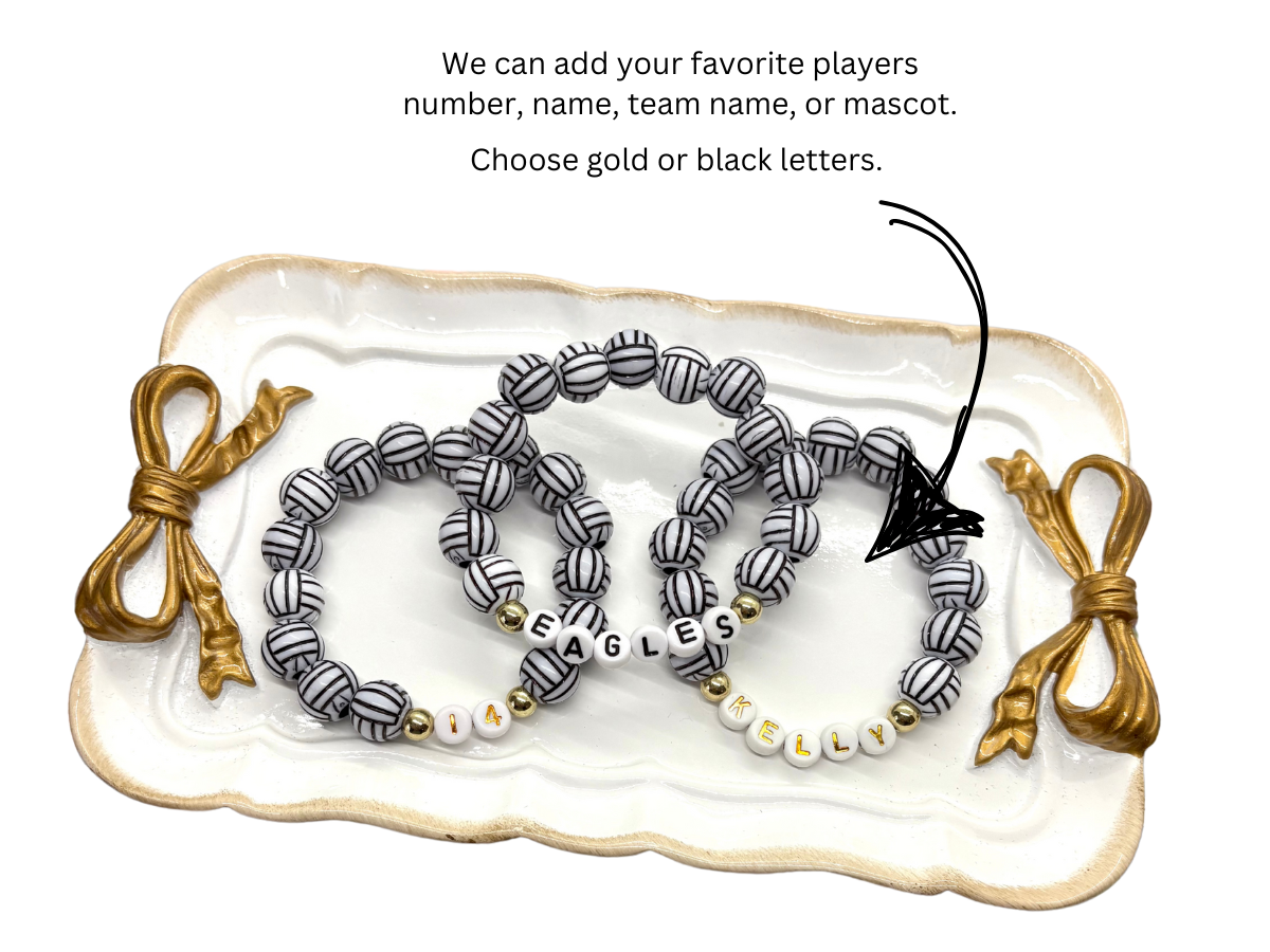 Our Little Charms - Wholesale Beaded Bracelet - Volleyball Bracelet - Volleyball Player Gift -Sports Jewelry1