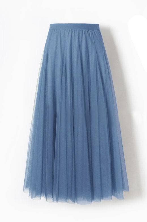 Rosa Clothing - Wholesale Skirt - Women's - 20 colors Ethereal Flowy Elastic Waist Pleated Tulle Skirt13