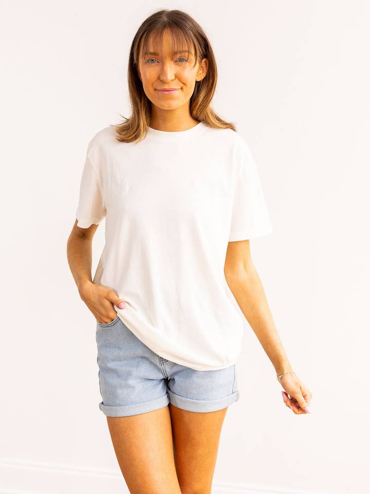 WHT White Blank Tee Shirt for wholesale on Faire1