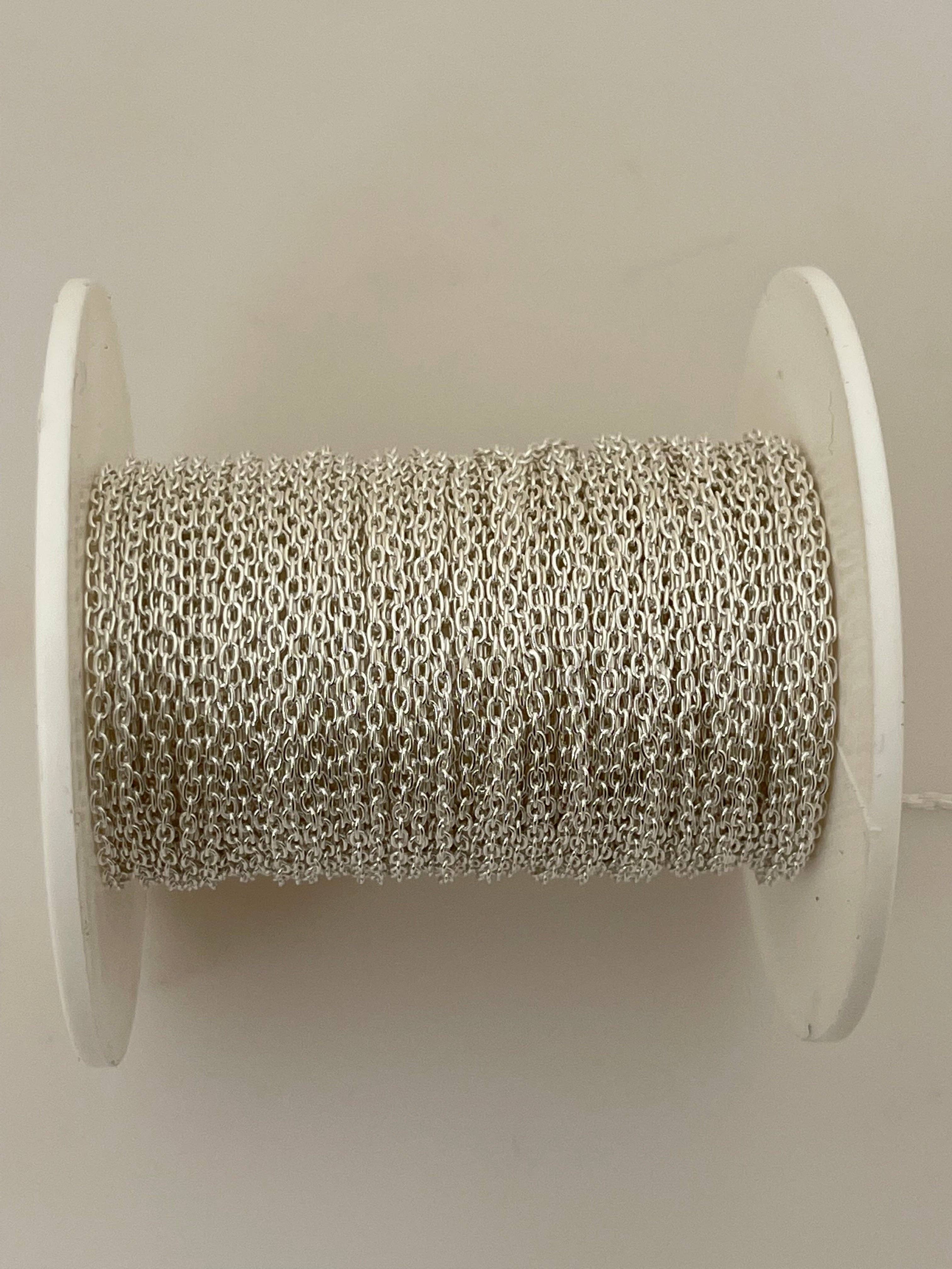 Purity Beads - Wholesale Craft Supplies - Sterling Silver Chain 925 Sterling Silver all the way through, Flat long Cable Chain | 1 Foot2