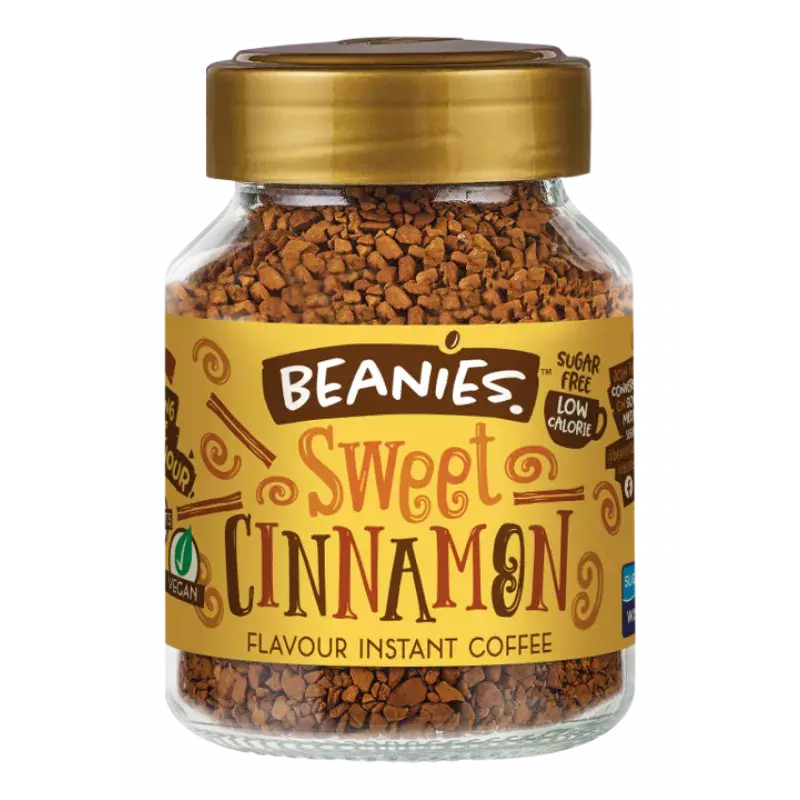 Beanies The Flavour Co. Ltd – wholesale Instant coffee/espresso – Beanies 50g Sweet Cinnamon Instant Flavoured Coffee2