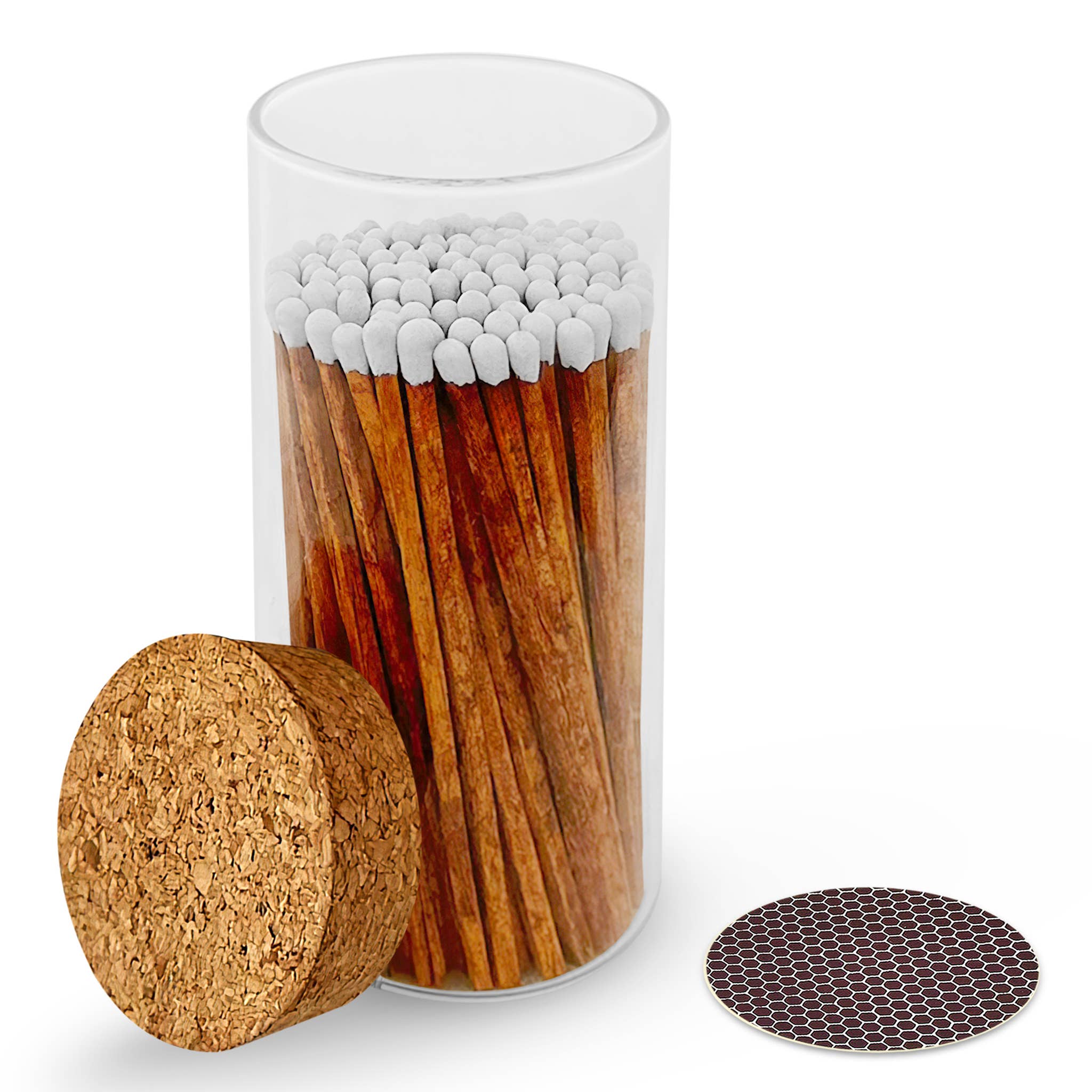 Thankful Greetings - Vendita all'ingrosso Fiammifero - Fiammiferi di sicurezza da 10 cm in barattolo con tappo in sughero grande - colori a scelta3