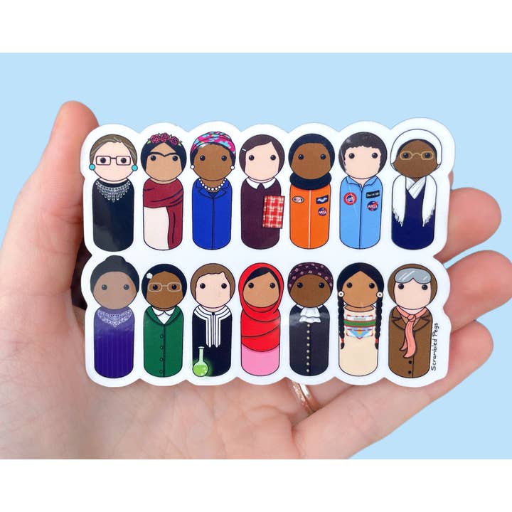 Brave Women Change the World Waterproof Vinyl Sticker Decal for wholesale by Scrambled Pegs