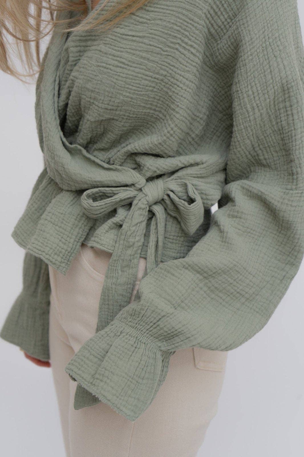 Wild Daisy - Wholesale Blouse - Women's - Oversized shirt BEST OF BONNIE in khaki1