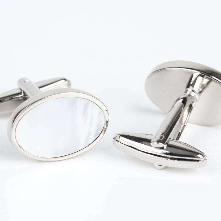 Botões de punho ovais de madrepérola por atacado de Hanhancraft